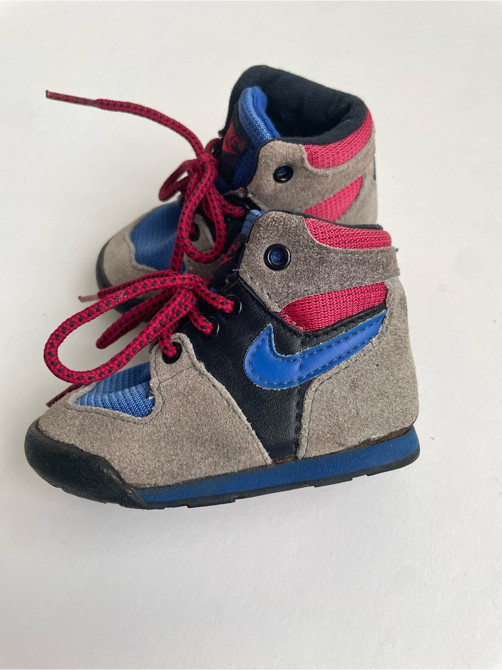 Vintage Nike Air Baltoro ACG Baby Hiking Boots, 1990s, Gray Blue Red